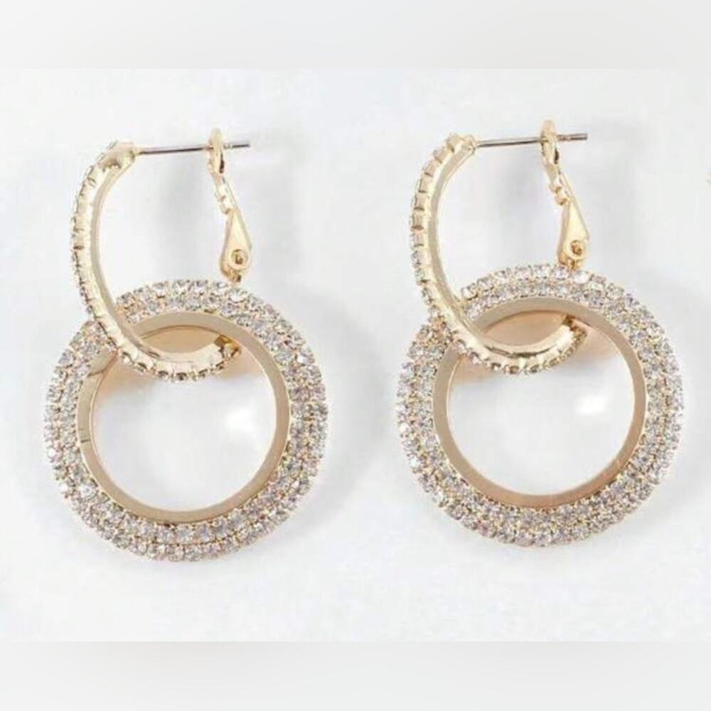 Rhinestone Hoop Earrings